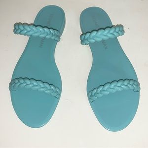 Stuart Weitzman Braida Sawyer Jelly Sandal in Turquesa